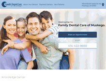 Tablet Screenshot of familydentalcareofmuskego.com